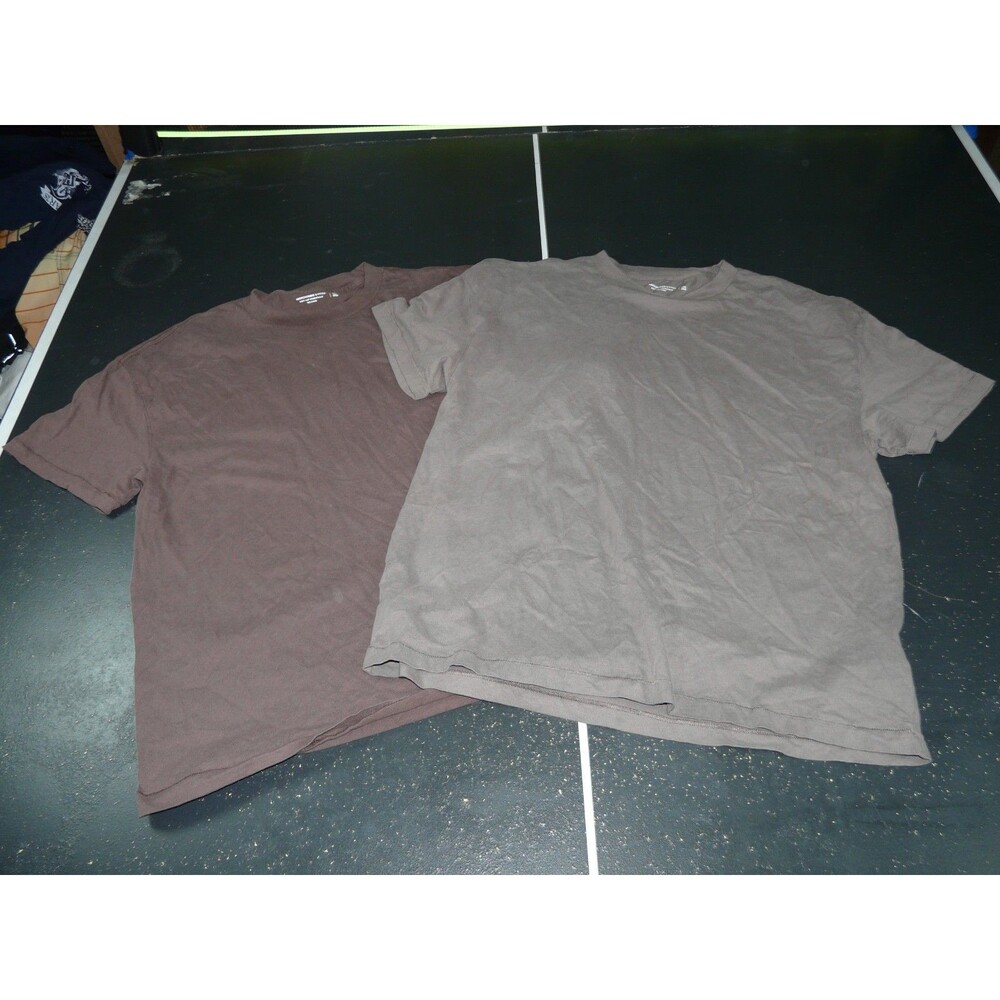 Abercrombie & Fitch Soft A&F Essentials Relaxed Men's XXL Brown T-Shirt Set of 2